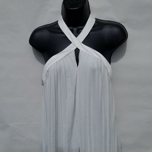XOXO| White Pleated Halter Top